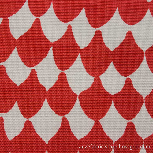Custom Printed Red 100 Cotton Canvas Fabric for Curtain